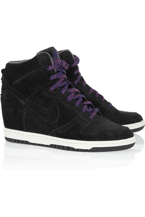 nike dunk sky hi wedge black suede|nike dunk sky hi sneakerboot.